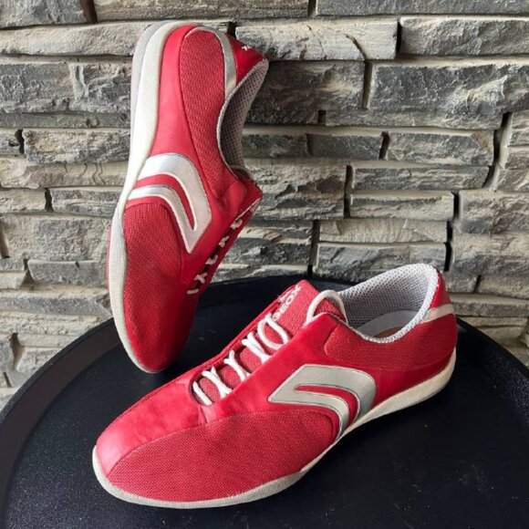 Geox Respira Men's Sneakers – Size 39 – Red&Silver  Stylish and breathable Geox - Picture 9 of 10